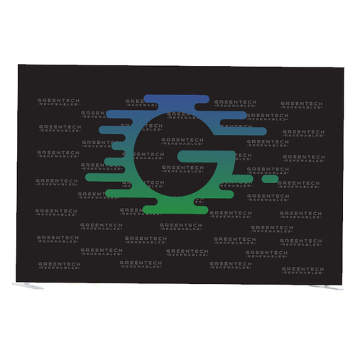 10' straight tube fabric display