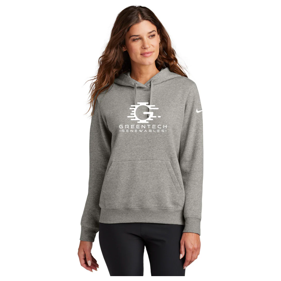 Nike Women's Club Fleece Sleeve Swoosh Pullover Hoodie - NKFD9889