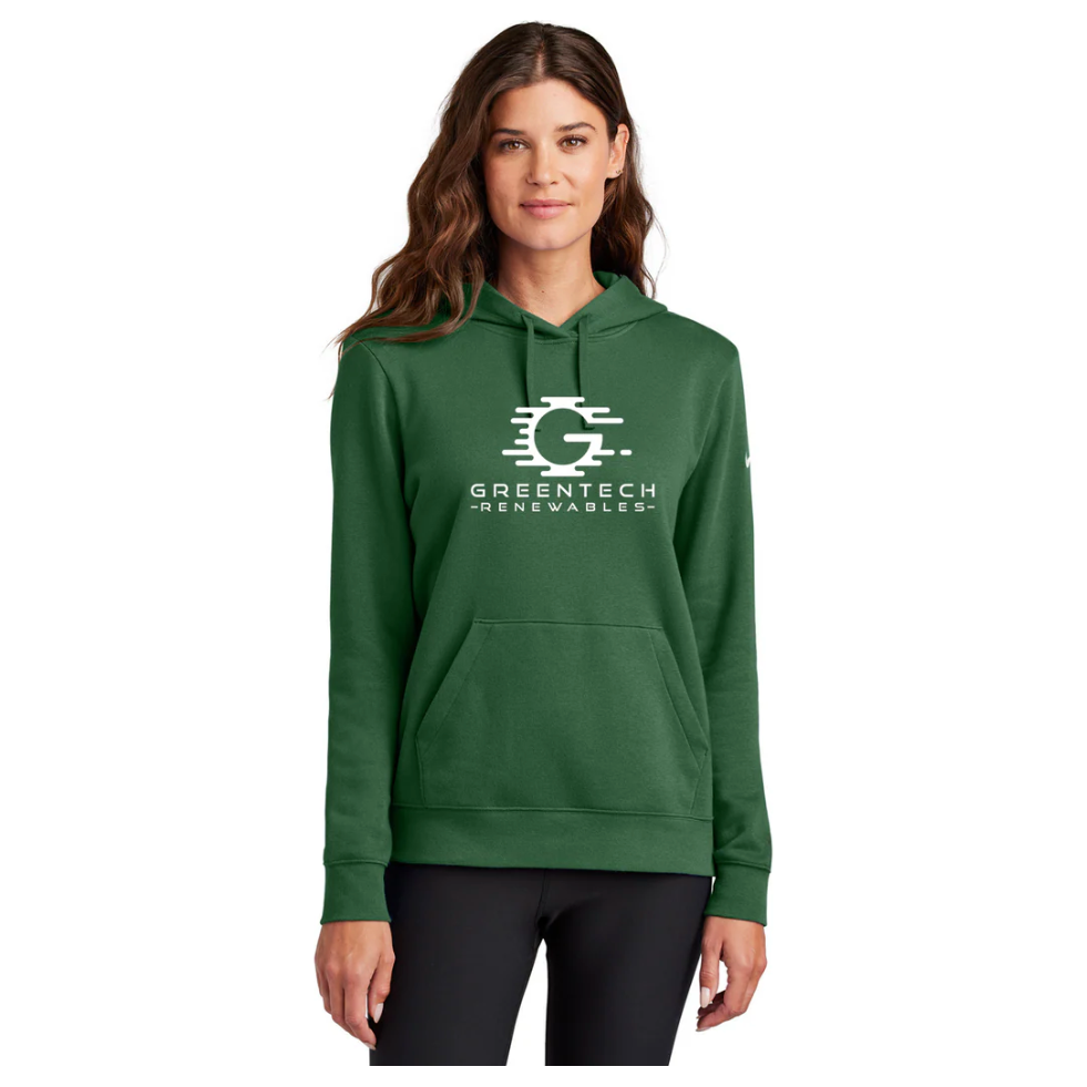 Nike Women's Club Fleece Sleeve Swoosh Pullover Hoodie - NKFD9889