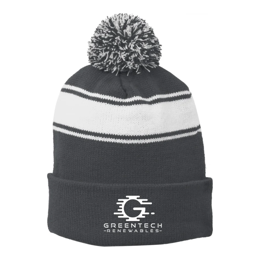 Sport-Tek® Stripe Pom Pom Beanie - STC28