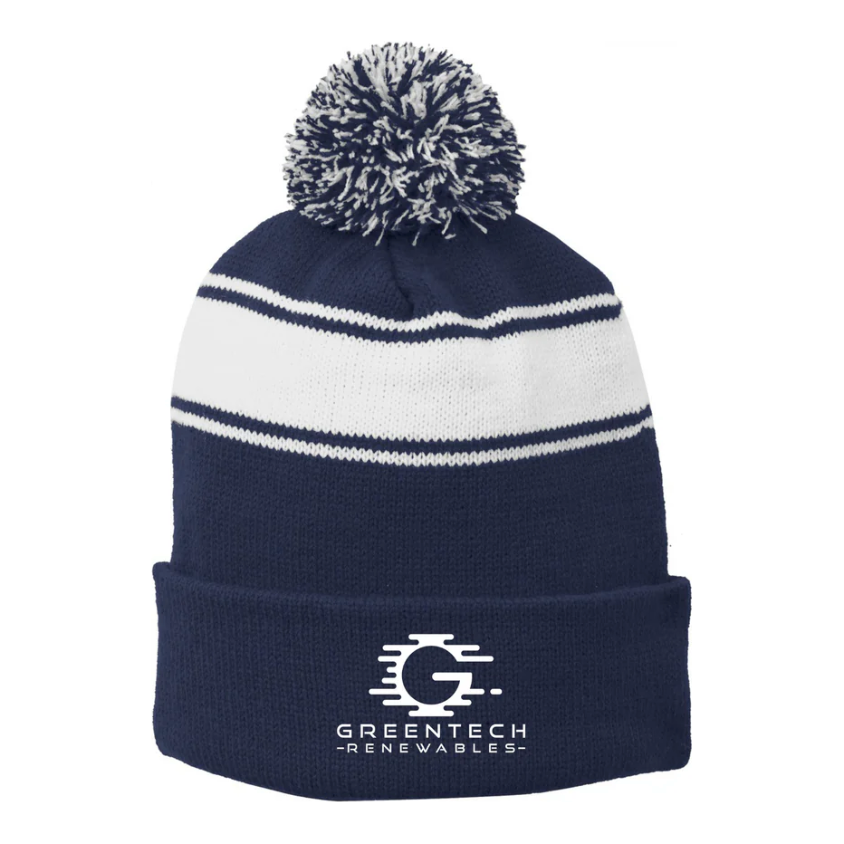 Sport-Tek® Stripe Pom Pom Beanie - STC28