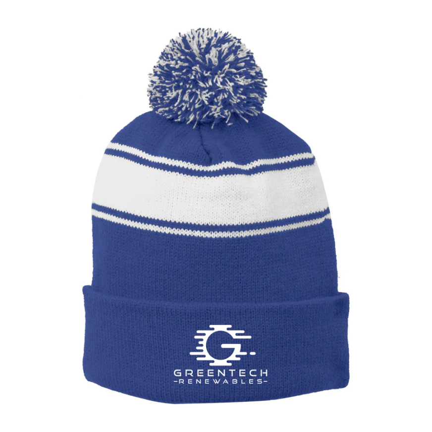 Sport-Tek® Stripe Pom Pom Beanie - STC28