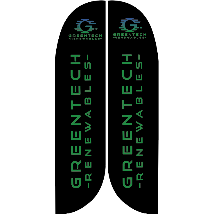 12' feather flag double sided