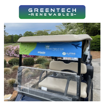 Golf cart banner wrap